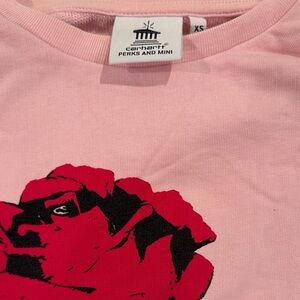 BLACK FRIDAY PRICE 
Carhartt PERKS AND MINI w Rose Cotton Sweatshirt
